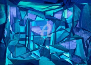 Digital Arts titled "Blue Badroom" by Sobreira Airton, Original Artwork, Digital Painting