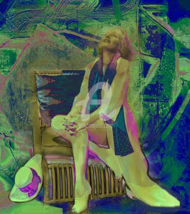 Digital Arts titled "Carole Lombard" by Sobreira Airton, Original Artwork, Digital Painting