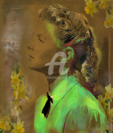 Digital Arts titled "Ingrid Bergman" by Sobreira Airton, Original Artwork, Digital Painting