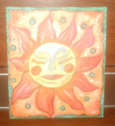Peinture intitulée "Soleil rieur" par Soclau, Œuvre d'art originale