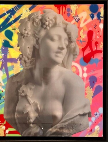 Painting titled "Bacchante" by Socrate, Original Artwork, Spray paint