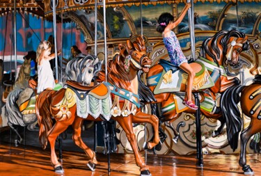 Painting titled "Jane's Carousel #02…" by Sócrates Rízquez, Original Artwork, Enamel Mounted on Aluminium