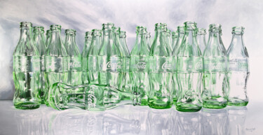 绘画 标题为“Coca-Cola #3” 由Sócrates Rízquez, 原创艺术品, 搪瓷 安装在铝上