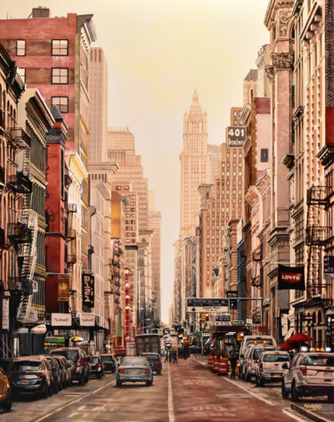 "Broadway #2 (New Yo…" başlıklı Tablo Sócrates Rízquez tarafından, Orijinal sanat, Emaye Alüminyum üzerine monte edilmiş