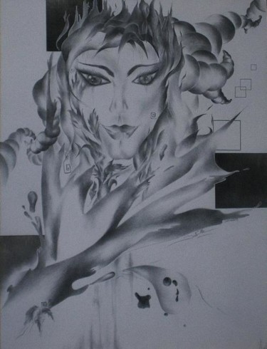 Drawing titled "Confrontation" by Soelle, Original Artwork