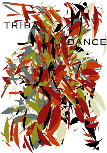 Цифровое искусство под названием "Tribal Dance" - Soffya, Подлинное произведение искусства, Цифровая живопись