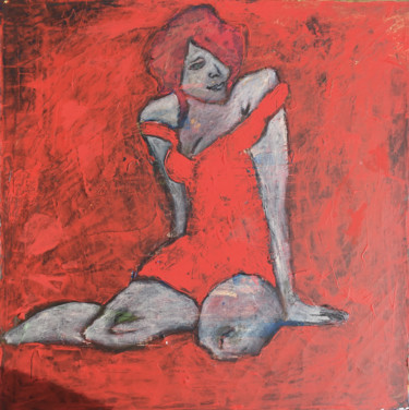 Painting titled "Féminine" by Soffya, Original Artwork, Acrylic