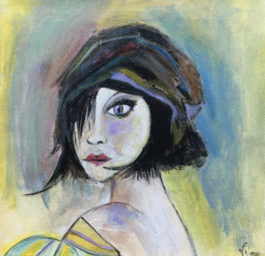 Peinture intitulée "Esmeralda" par Soffya, Œuvre d'art originale, Acrylique