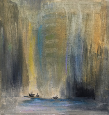 Pittura intitolato "Pêcheurs d'Islande" da Soffya, Opera d'arte originale, Acrilico