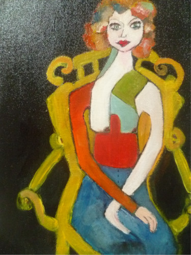Peinture intitulée "Madeleine" par Soffya, Œuvre d'art originale, Acrylique