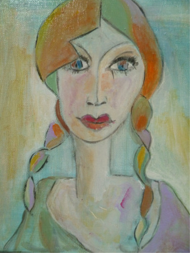 Painting titled "Marjolaine" by Soffya, Original Artwork, Acrylic