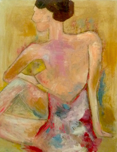 Painting titled "Epaules nus" by Soffya, Original Artwork, Acrylic