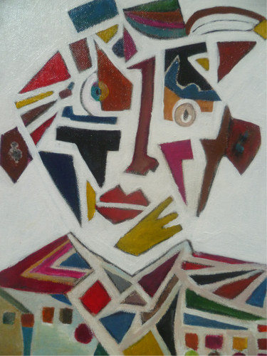 Peinture intitulée "Broken Face" par Soffya, Œuvre d'art originale, Acrylique