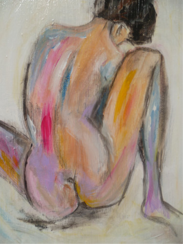 Peinture intitulée "Nudité" par Soffya, Œuvre d'art originale, Acrylique