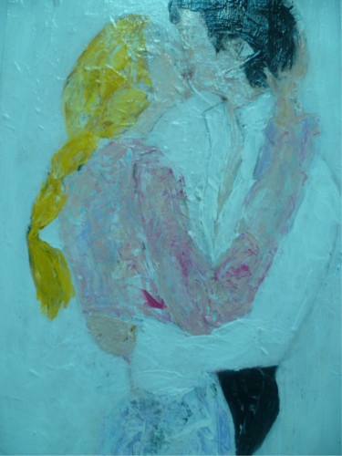 Malerei mit dem Titel "Kiss Kiss" von Soffya, Original-Kunstwerk, Acryl