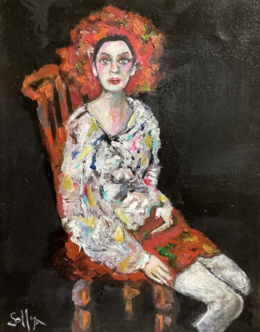 Painting titled "Rouquine'Chair" by Soffya, Original Artwork, Acrylic
