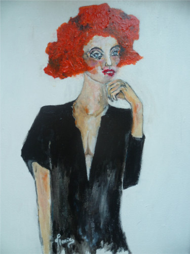 Peinture intitulée "Flamboyante" par Soffya, Œuvre d'art originale, Acrylique