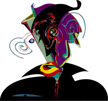 Grafika cyfrowa / sztuka generowana cyfrowo zatytułowany „Joker” autorstwa Soffya, Oryginalna praca, Malarstwo cyfrowe