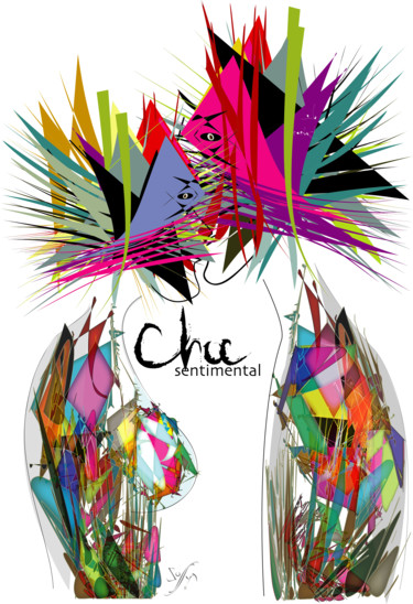Digitale Kunst mit dem Titel "Choc sentimental" von Soffya, Original-Kunstwerk, Digitale Malerei