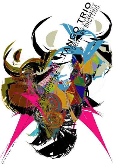 Digital Arts titled "Tango Trio" by Soffya, Original Artwork, Digital Painting