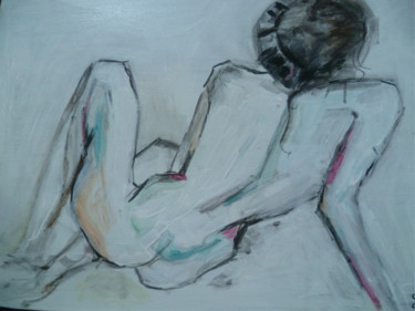 Painting titled "Back" by Soffya, Original Artwork, Acrylic