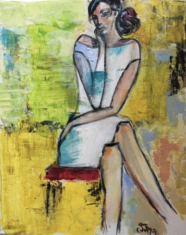 Pintura titulada "Epaules nues" por Soffya, Obra de arte original, Acrílico