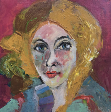 Painting titled "Jenny La rousse" by Soffya, Original Artwork, Acrylic