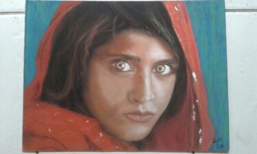 Malerei mit dem Titel "Sherba Gulla" von Sofi Ubi, Original-Kunstwerk, Pastell