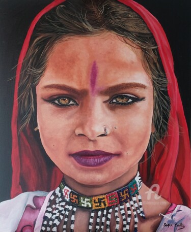 Peinture intitulée "Sadhana" par Sofia Costa, Œuvre d'art originale, Huile