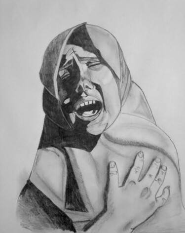 Peinture intitulée "muslam woman detress" par Sofia De Segonzac, Œuvre d'art originale