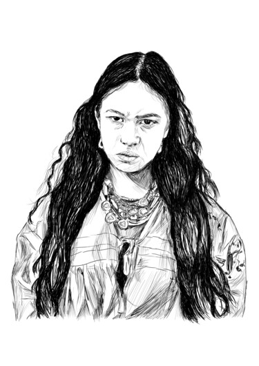 Digital Arts titled "amazigh woman II" by Sofia Goujon, Original Artwork, 2D Digital Work