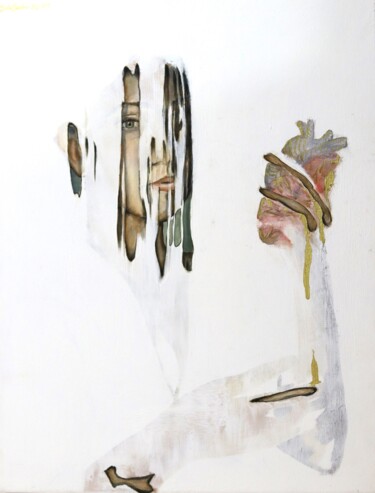 Картина под названием "Invisibile" - Sofia Santoro, Подлинное произведение искусства, Масло Установлен на Деревянная рама дл…