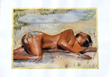 Painting titled "Indigena" by Sofia Santoro, Original Artwork, Oil