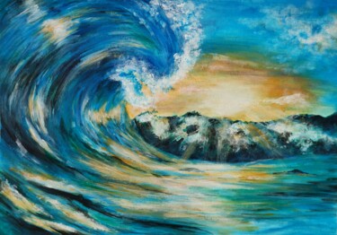 Картина под названием "Волна" - София Шилкина, Подлинное произведение искусства, Акрил