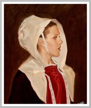 Painting titled "Une jeune fille de…" by Sofia Vergara, Original Artwork
