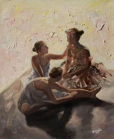 Painting titled "Les danseurs de bal…" by Sofia Vergara, Original Artwork