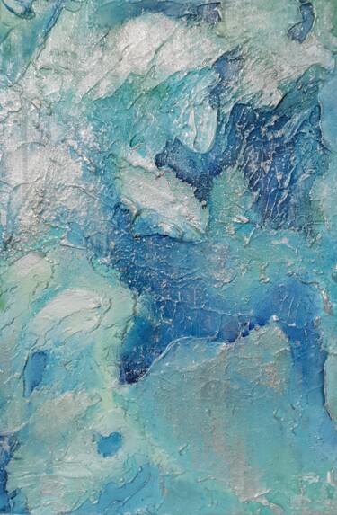 Картина под названием "Winter ice" - Sofia Zolotova, Подлинное произведение искусства, Акрил