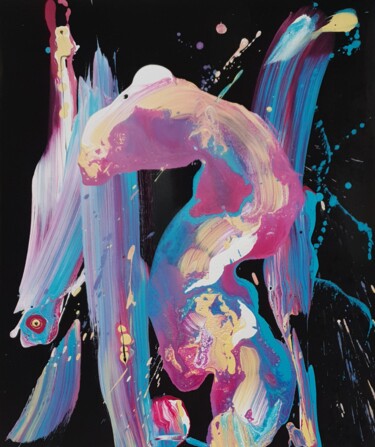 Картина под названием "Trance" - Sofia Zolotova, Подлинное произведение искусства, Акрил Установлен на Деревянная рама для н…