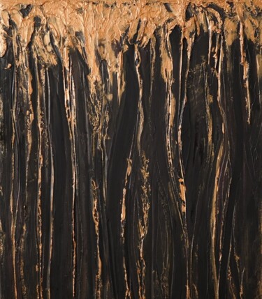 Картина под названием "golden trees" - Sofia Zolotova, Подлинное произведение искусства, Акрил Установлен на Деревянная рама…