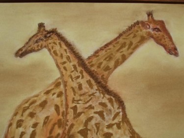 Peinture intitulée "les girafes" par Sofiaa, Œuvre d'art originale