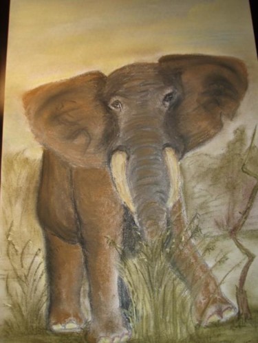 Peinture intitulée "l'éléphant" par Sofiaa, Œuvre d'art originale
