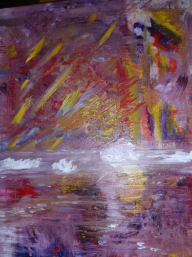 Peinture intitulée "Le Lac" par Sofiaa, Œuvre d'art originale
