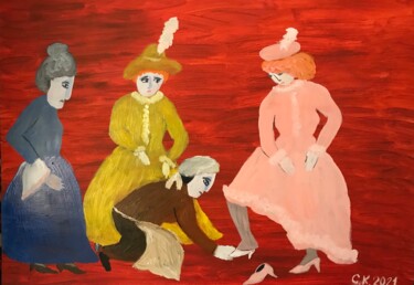 Картина под названием "Cinderella" - Svetlana Klyavlina, Подлинное произведение искусства, Масло