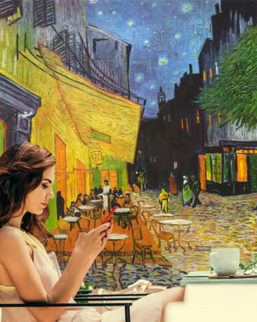 Цифровое искусство под названием "Coffee" - Sofialain, Подлинное произведение искусства, Цифровой коллаж