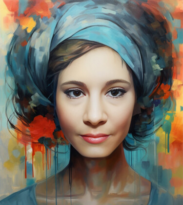 Digital Arts titled "Selfportrait II" by Sofialain, Original Artwork, Digital Painting