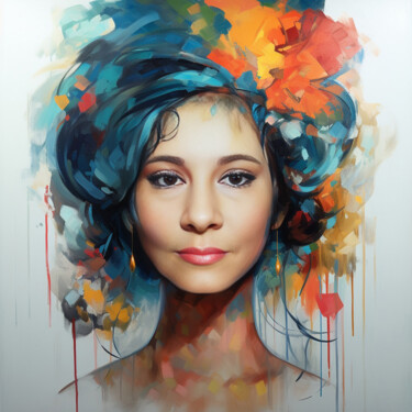 Digital Arts titled "Selfportrait III" by Sofialain, Original Artwork, Digital Painting