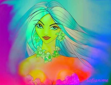 Digital Arts titled "Jazmine mermaid" by Sofianime, Original Artwork