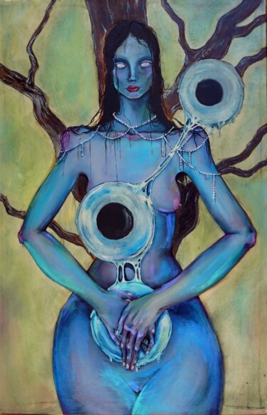 Malerei mit dem Titel "Fertility" von Sofiia Dvoretska, Original-Kunstwerk, Öl