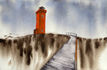 Painting titled "New path" by Sofiia Kulichkova (Sonjakul), Original Artwork, Watercolor