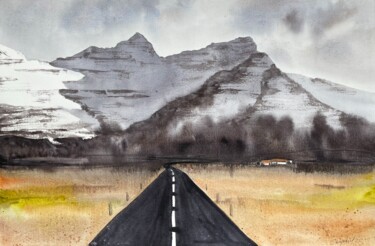 Картина под названием "The way" - Sofiia Kulichkova (Sonjakul), Подлинное произведение искусства, Акварель